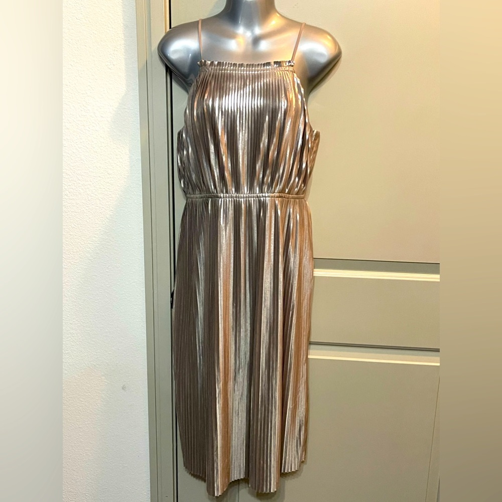 Banana Republic - Silver Shinning Mid Calves Dress